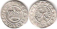moneta Polska pół grosza 1506