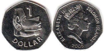 coin Solomon Islands 1 dollar 2005
