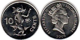 coin Solomon Islands 10 cents 2005