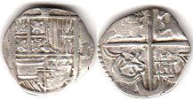 coin Spain silver real 1598-1621