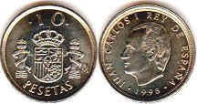 monnaie Espagne 10 pesetas 1998