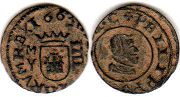 moneda España 4 maravedis 1663