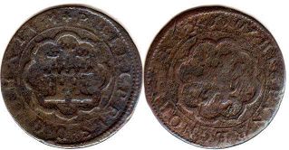 moneda España 4 maravedis 1597