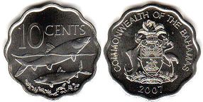 coin Bahamas 10 cents 2007