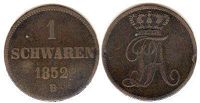 coin Oldenburg 1 schwaren 1852