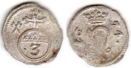 Münze Northeim dreier (3 Pfennig) 1674
