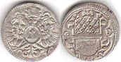 Münze Ulm 1 kreuzer kein Datum (1681)