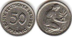 coin Germany 50 pfennig 1949