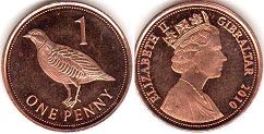 coin Gibraltar 1 penny 2010