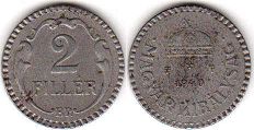 coin Hungary 2 filler 1940