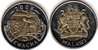 coin Malawi 5 kwacha 2006
