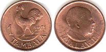 coin Malawi 1 tambala 1971