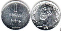 moneta San Marino 1 lira 1972