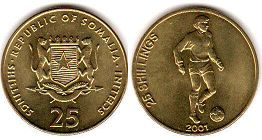 coin Somalia 25 shillings 2001