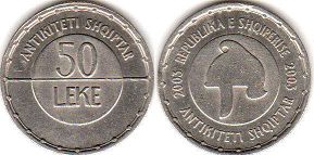 coin Albania 50 leke 2003