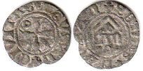 Münze Lausanne denar kein Datum (13-14 Jahrhundert)
