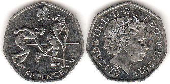 coin UK 50 pence 2011