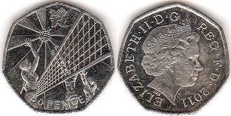 monnaie UK 50 pence 2011