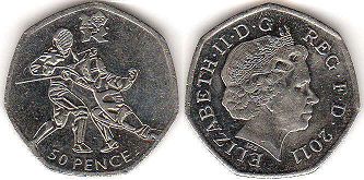 Münze Großbritannien 50 pence 2011