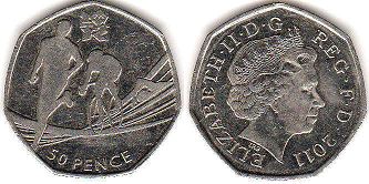 Münze Großbritannien 50 pence 2011