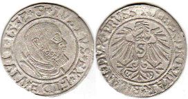 Münze Preußen groschen 1537