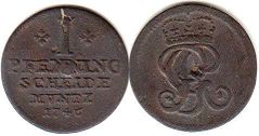 Münze Braunschweig-Lüneburg-Calenberg 1 pfennig 1747