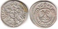 Münze Regensburg 1 Kreuzer 1645