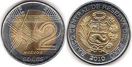 moneda Peru 2 nuevos soles 2010