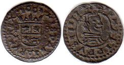 coin Spain 8 maravedis 1663