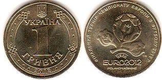 coin Ukraine 1 hryvnia 2012
