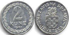 coin Croatia 2 kuna 1941
