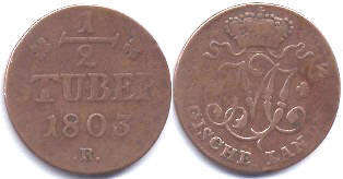 coin Berg 1/2 stuber 1803