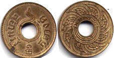 coin Thailand Siam 1/2 satang 1937