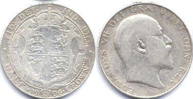 coin UK old coin half crown 1906