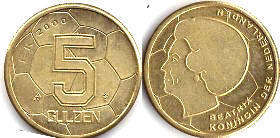 monnaie Pays-Bas 5 gulden 2000