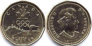 coin canadian commemorative coin 1 dollar 2004