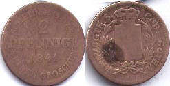 coin Saxe-Coburg-Gotha 2 pfennig 1841