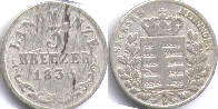 coin Saxe-Meiningen 3 kreuzer 1833