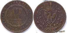 coin Sardinia 1 centesimo 1826