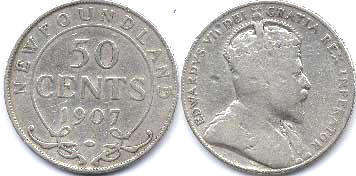 piece Newfoundlet 50 cents 1907