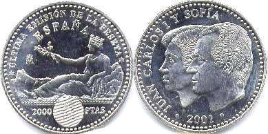 monnaie Espagne 2000 pesetas 2001