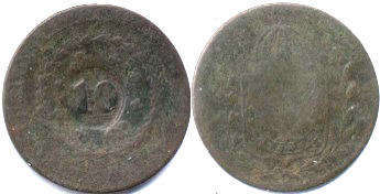 coin Brazil 20 reis 1823-31