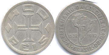 coin Brazil 400 reis 1932