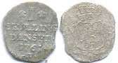 coin Denmark 1 skilling 1761