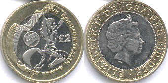 coin UK 2 pounds 2002