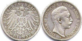 coin German Empire 2 mark 1907