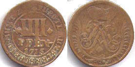 Münze Münster 4 pfennig 1715