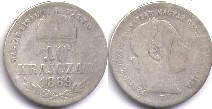 coin Hungary 10 krajczar 1869
