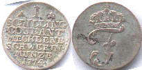 coin Mecklenburg-Schwerin 1 schilling 1774