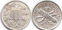 moneda Mexico 2 centavos 1883